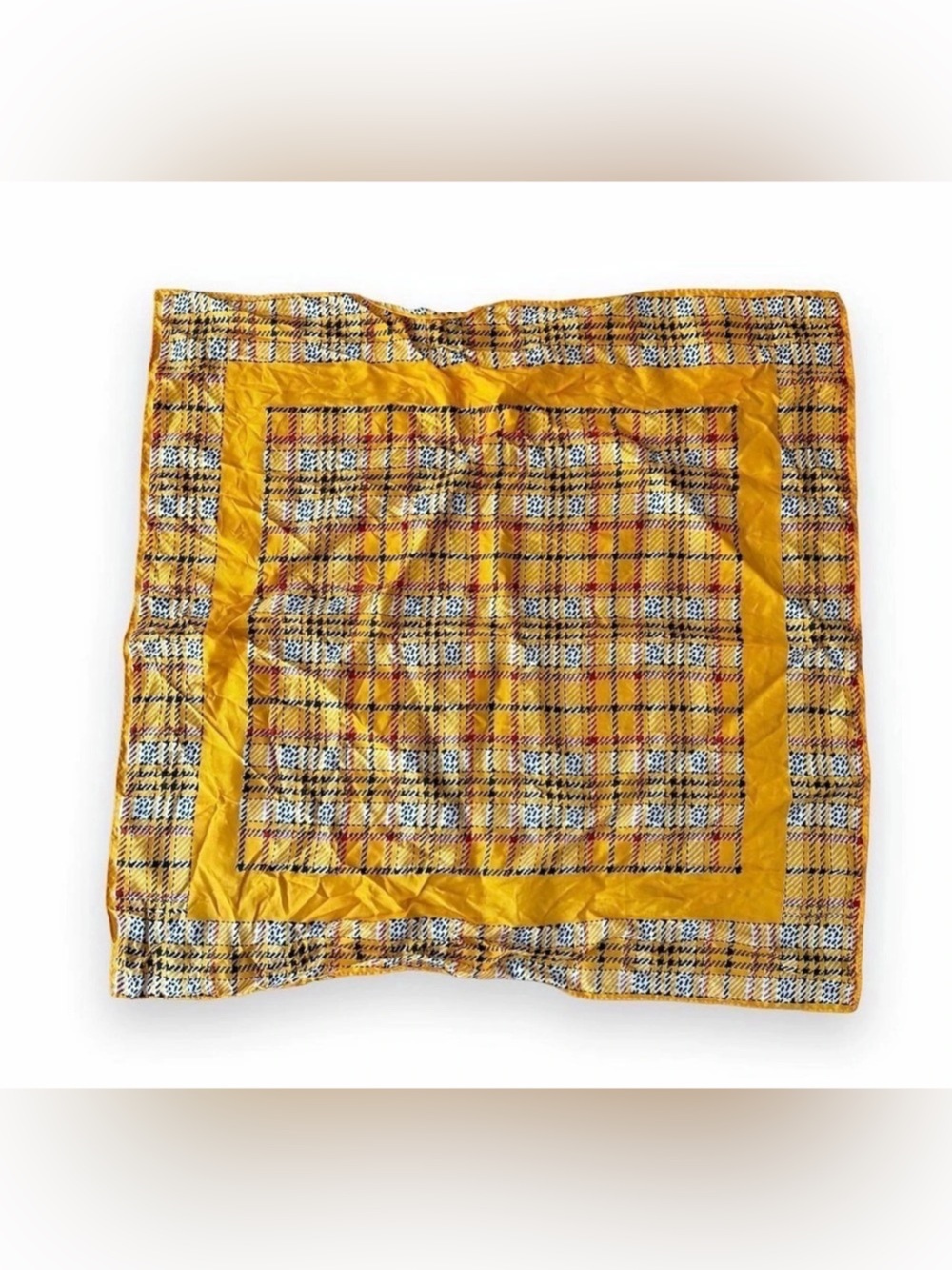 Yellow Mod Scarf Vintage 1970s A. Brod Geometric